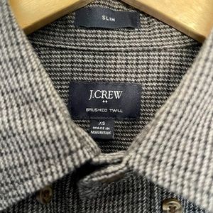 J. Crew super soft brushed twill flannel shirt, slim fit, men's XS, EUC